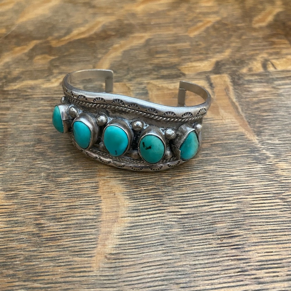 Vintage Sterling Silver Navajo Bracelet